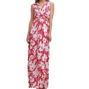 "Vince Camuto ITY Knit Maxi Dress Women's 22W | Colorful Print, Soft Stretch"